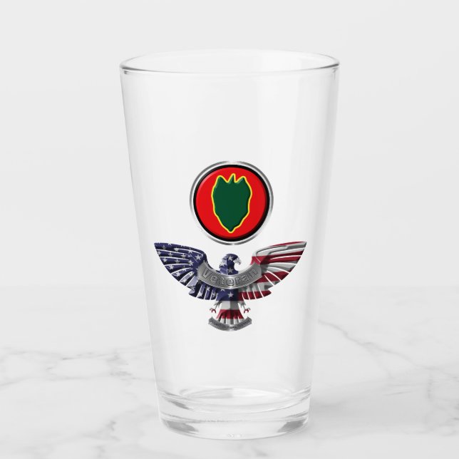 Verre 24e division d'infanterie Ancien combattant de l'a (Devant)