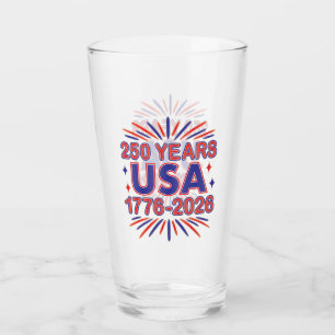 Verre 250 ans USA Semiquinentenaire 1776-2026