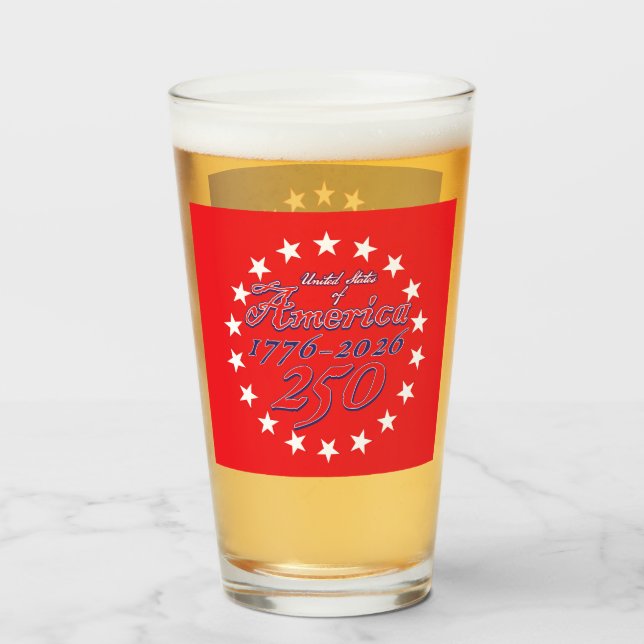 Verre 250e anniversaire de l'Amérique (Dos (rempli))