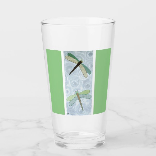 Verre 2 libellules #1 (Devant)