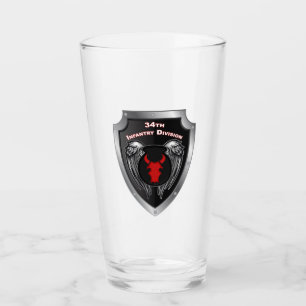 Verre 34e division d'infanterie Bouclier Customisé