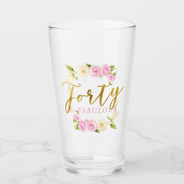 Verre 40 et guirlande florale fabuleuse (Devant)