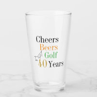 40e anniversaire Cheers and Beers Golf Black and G