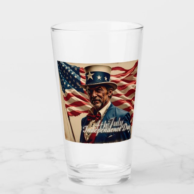 Verre 4 juillet – Esprit d'indépendance (Devant)