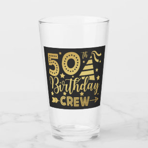 Verre 50e Anniversaire 50 Équipe d'équipage d'une partie