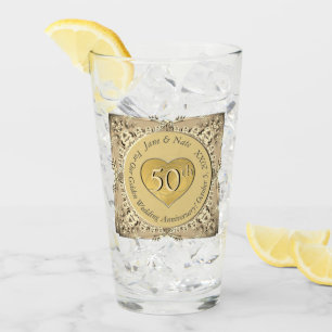 Verre 50ème Anniversaire de Mariage d'or
