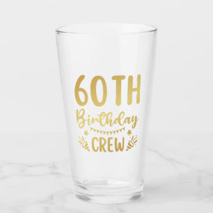 Verre 60e Anniversaire Équipage de 60 équipes Boire du v