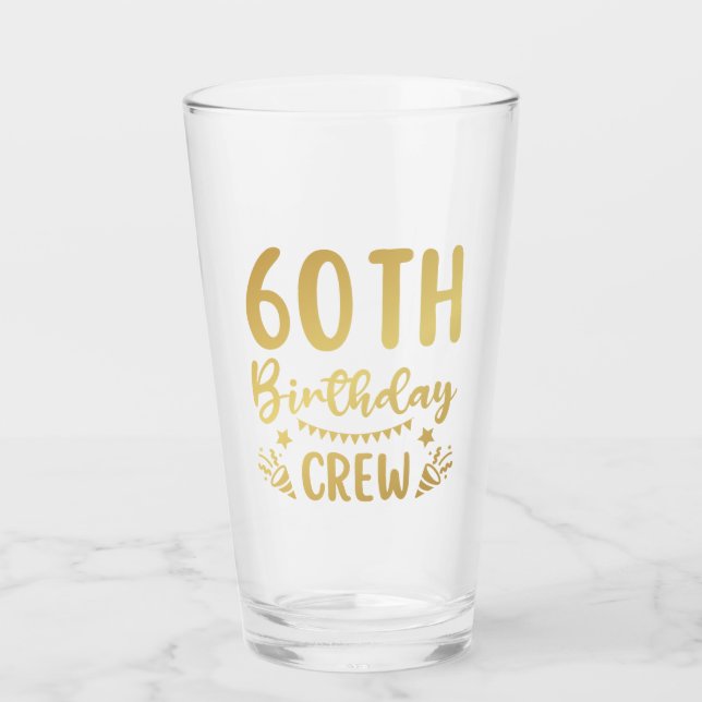 Verre 60e Anniversaire Équipage de 60 équipes Boire du v (Devant)