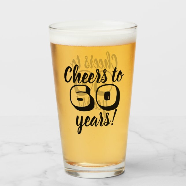 Verre 60e anniversaire Soeurs à 60 ans Bière / Boire (Devant (rempli))