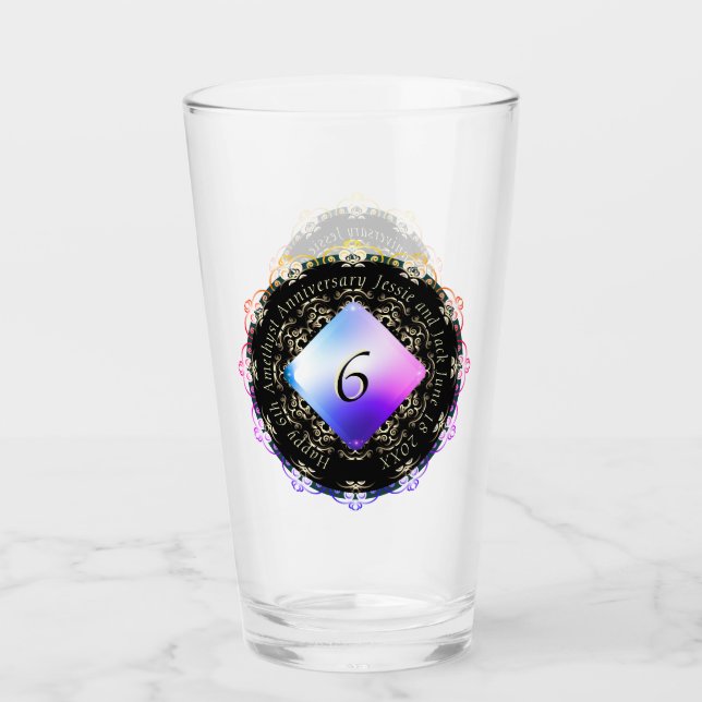 Verre 6e anniversaire de Mariage Amethyst (Devant)