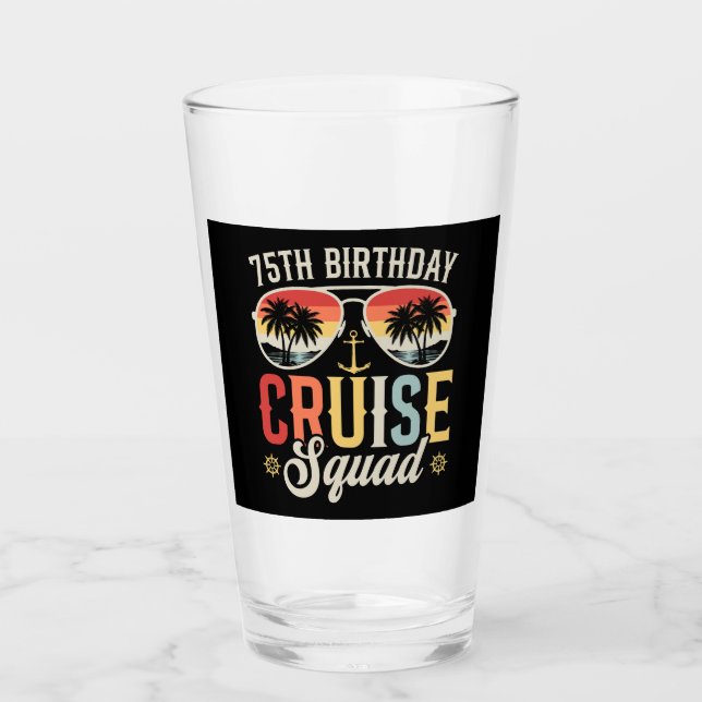 Verre 75E Anniversaire Croisière Famille Correspondant D (Devant)