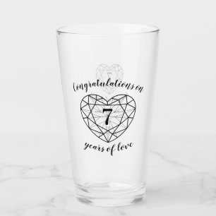 Verre 7e anniversaire 7 ans d'amour Coutume de l'onyx no