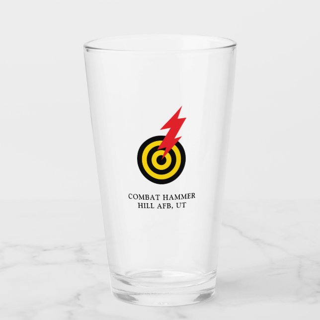 Verre 86 FWS Bullseye - Hill AFB UT Pint Glass (Devant)