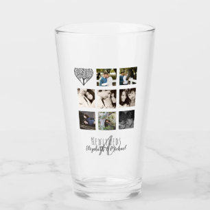 Verre 8 x PHOTO COLLAGE Newlywed Personalized WEDDING