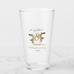 Verre 8e anniversaire Mariage du renne de bronze<br><div class="desc">Un joli emblème de rennes pour leur 8e anniversaire de mariage en bronze. Un beau rappel de leurs huit années ensemble et un gardien à chérir dans les années à venir.</div>