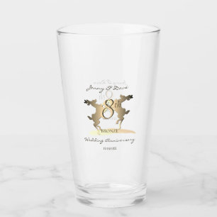 Verre 8e anniversaire Mariage du renne de bronze