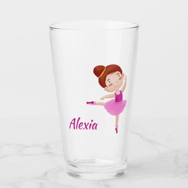 Verre à ballet personnalisable avec nom - Mignon  (Devant)