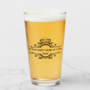 Verre à bière avec logo et texte personnalisés