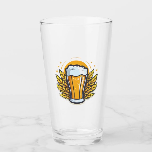 Verre à bière avec logo personnalisé (Devant)