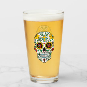 Verre à bière crâne de sucre
