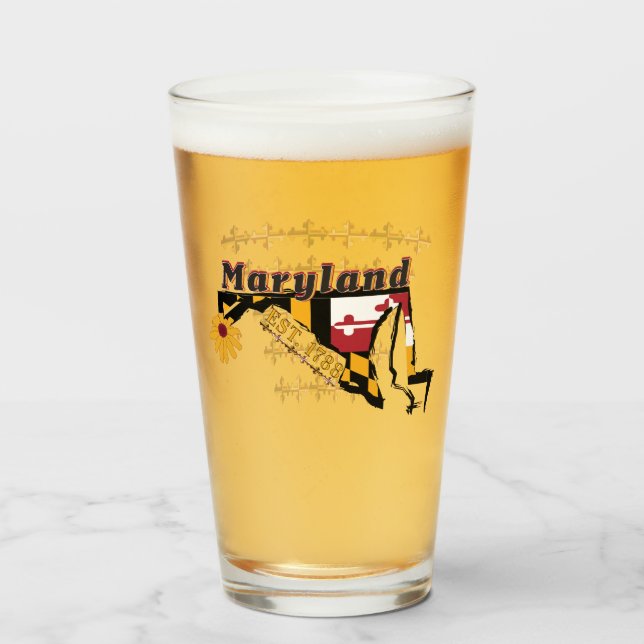 Verre à bière du Maryland (Devant (rempli))