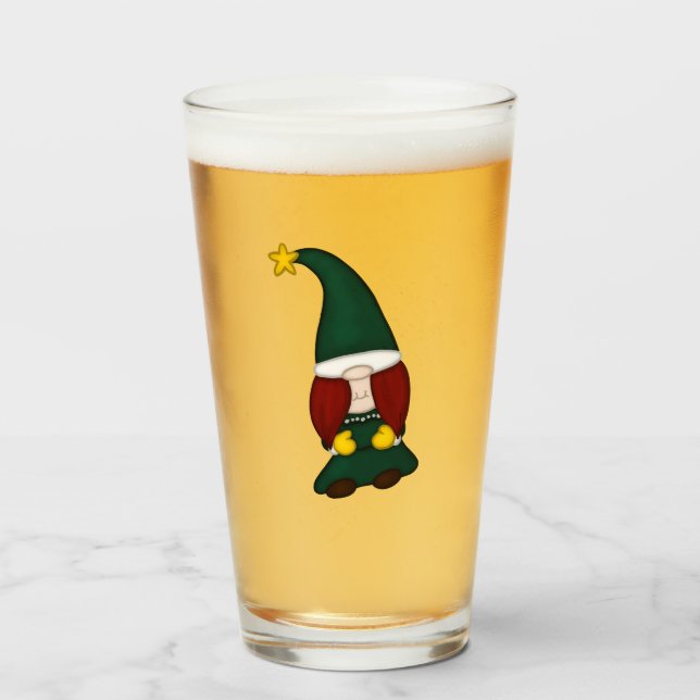 Verre à bière Gnome des arbres (Devant (rempli))