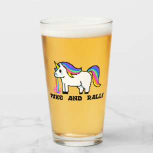 Verre à bière Licorne Arc-en-Ciel Puke & Rally P