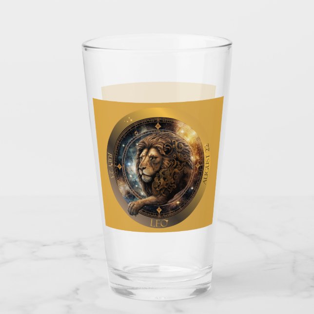 Verre à bière personnalisable Lion (Devant)