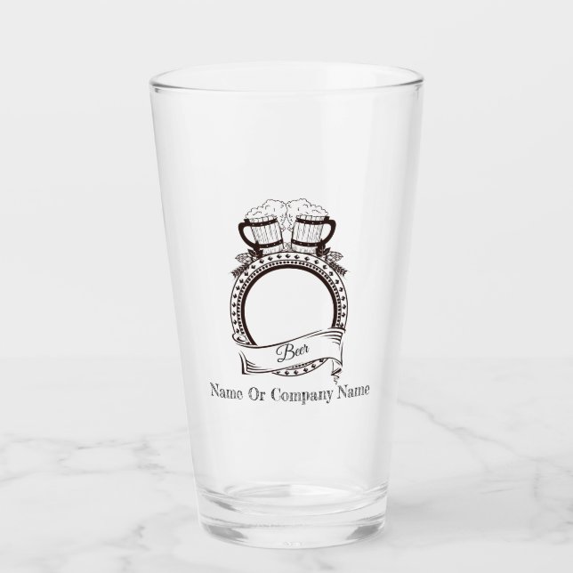 Verre à bière personnalisé avec nom (Devant)