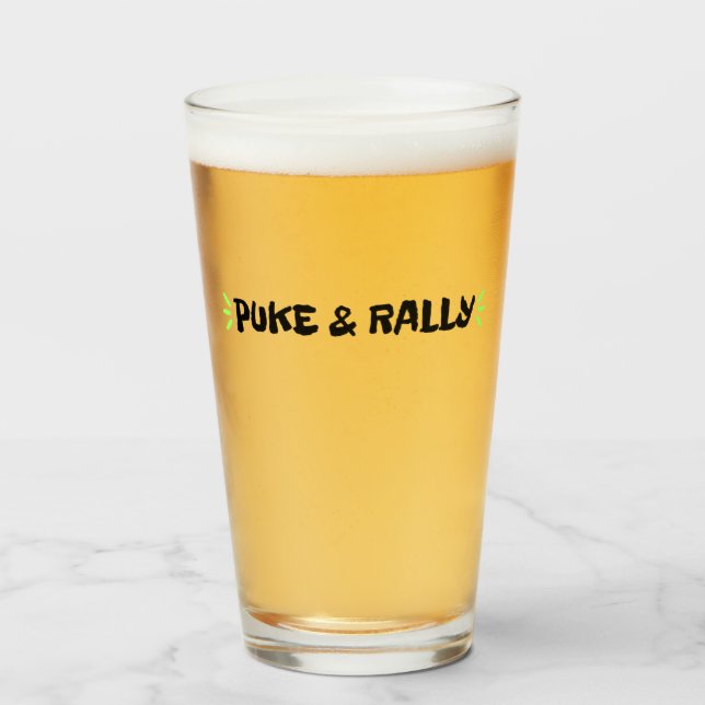Verre à bière Puke & Rally | Édition Party Legend (Devant (rempli))