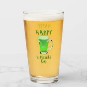 Verre à bière vert Joyeuse St. Patrick