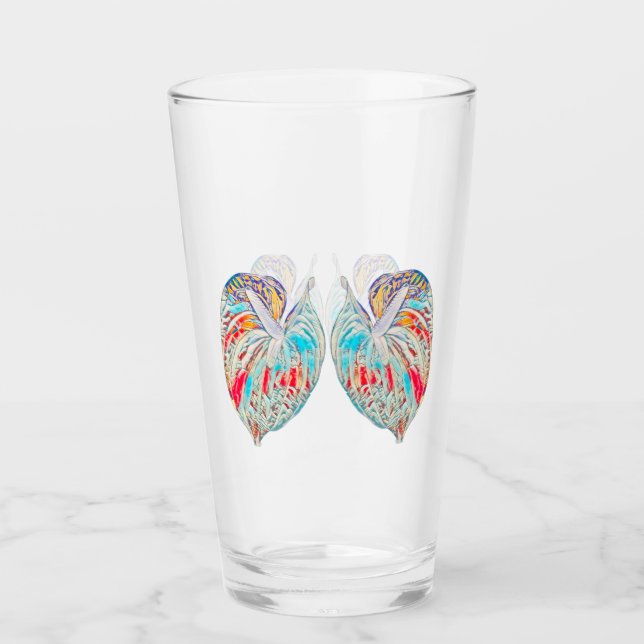 Verre à boire avec Anthurium modifié (Devant)