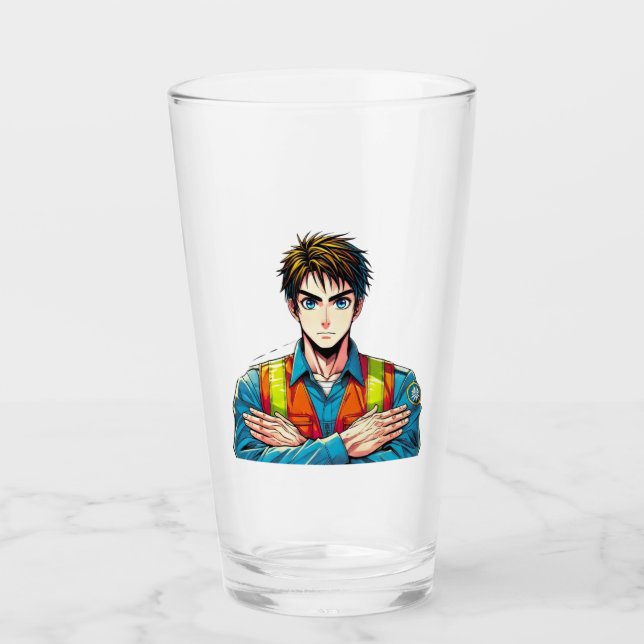 Verre à boire avec un professionnel de sécurité ma (Devant)