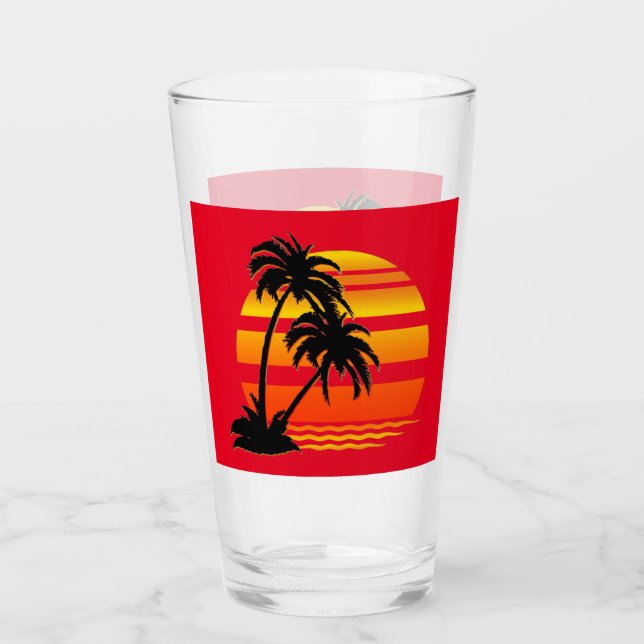 Verre à boire Coucher de soleil hawaïen (Devant)