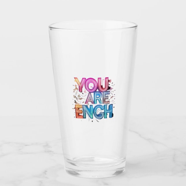 Verre à boire inspirant « Vous êtes suffisant » (Devant)