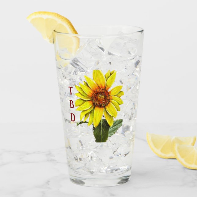 Verre à boire Tournesol (Devant glace)