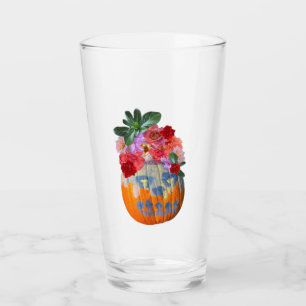 Verre à boisson Citrouille floral