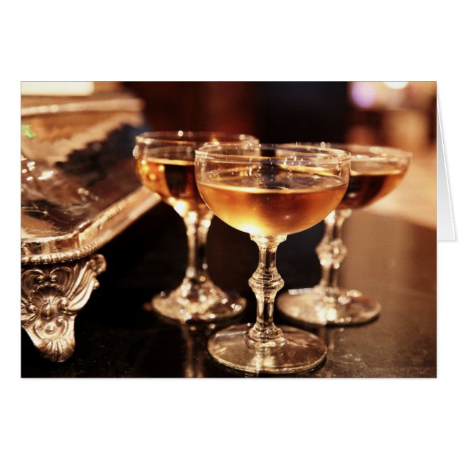 verre à champagne toast doré (Devant horizontal)