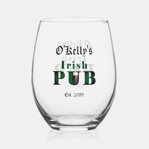 Verre à cocktail de vin sans pied pour pub irlanda
