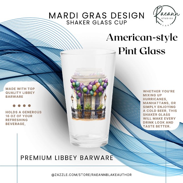 Verre à cocktail design Mardi Gras (Créateur téléchargé)