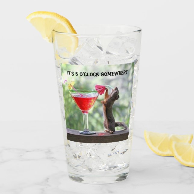 Verre à cocktail écureuil (Devant glace)