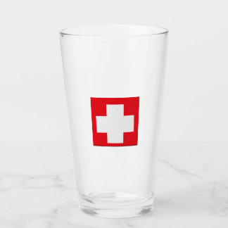 Verre à drapeau suisse
