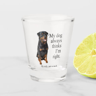 Verre à liqueur d'épouse de Rottie v.