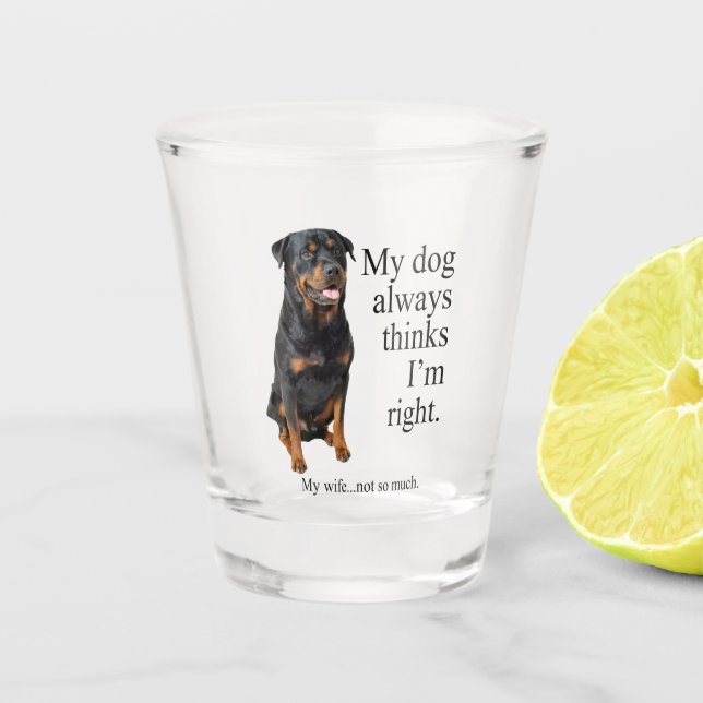 Verre à liqueur d'épouse de Rottie v. (Devant)
