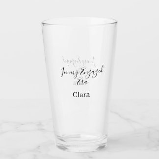 Verre À mon époque de fiançailles ajouter nom date des f