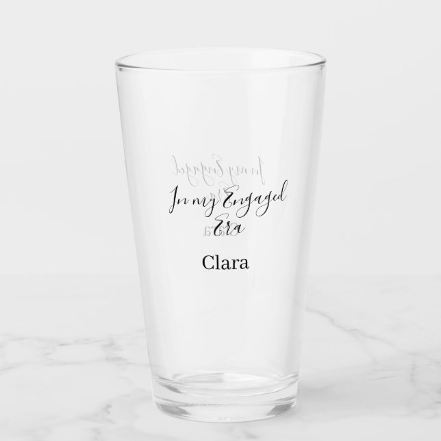 Verre À mon époque de fiançailles ajouter nom date des f (Devant)