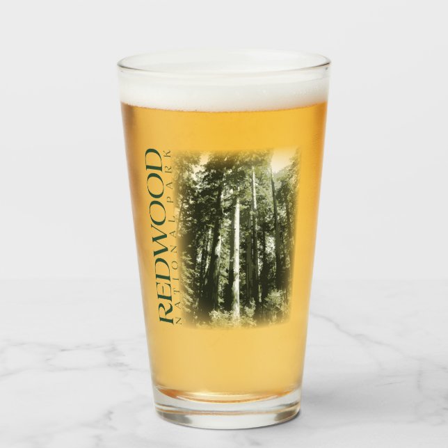 Verre à pinte de séquoia, Paruline de parc nationa (Devant (rempli))