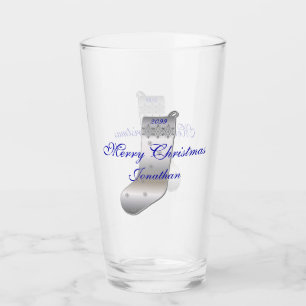 Verre à pinte en forme de chaussette de Noël Gris