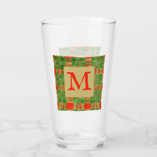 Verre à pinte TARTAN GREGOR MAC + initial
