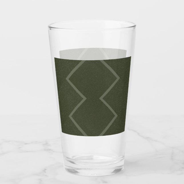 Verre à pinte vert mousse texturé (Devant)